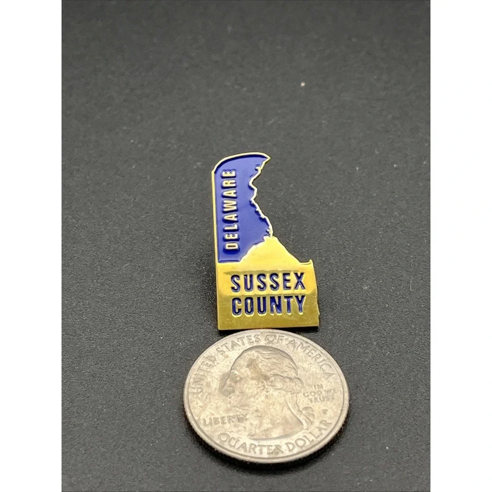 State Of Delaware Sussex County Lapel‎ Hat Pin